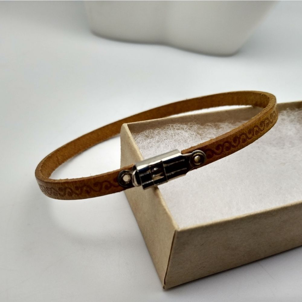 Native leather‎ bracelet simplistic minimalist